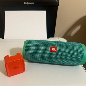 JBL Teal and Orange Portable Bluetooth Speaker